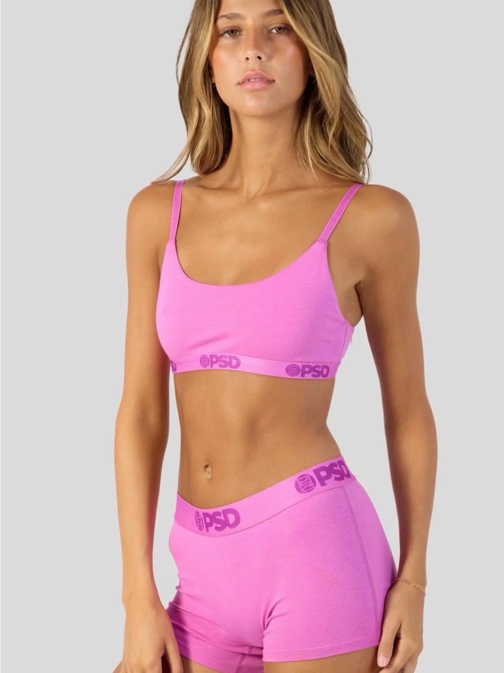 PSD Pink Scoop Bralette & Boyshort Set